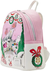 LOUNGEFLY Dr Seuss How the Grinch Stole Christmas Lenticular Scene Double Strap Shoulder Bag