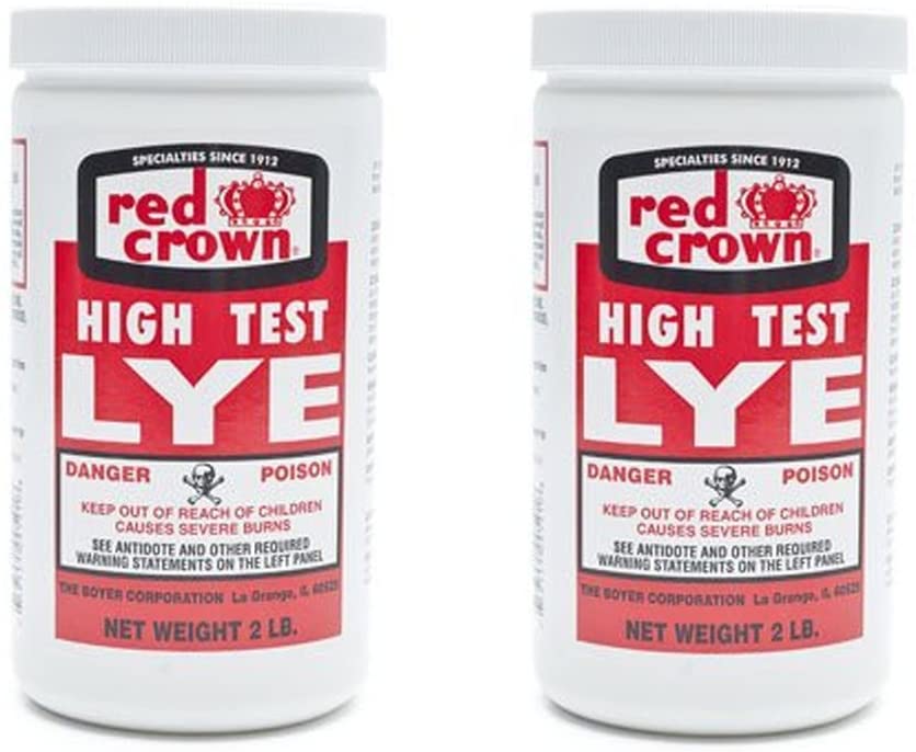 The Boyer Corporation Red Crown Lye – Food Grade, 2 lbs (Pack of 2)