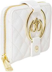 Loungefly Star Wars White Gold Rebel Hardware Zip Around Wallet