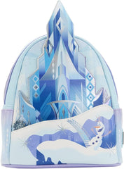 LOUNGEFLY Disney Frozen Princess Castle Womens Double Strap Shoulder Bag Purse