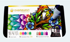 CHAMELEON KIDZ™ - Chameleon Art Products, Chameleon 5 Chameleon Pens, 5 Color Tops, 6 Color Cards, Travel Case