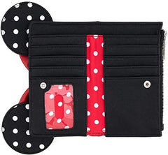 LOUNGEFLY x Disney Minnie Mouse Polka Dot Cosplay Flap Wallet