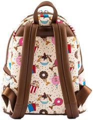 LOUNGEFLY Disney Chip and Dale Snackies All Over Print Womens Double Strap Shoulder Bag Purse