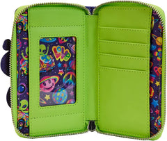 LOUNGEFLY Lisa Frank Cosmic Alien Ride Wallet