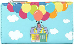 LOUNGEFLY Disney UP Balloon House Faux Leather Flap Wallet