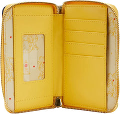 LOUNGEFLY Beauty and the Beast Belle Princess Scenes Zip Around Wallet