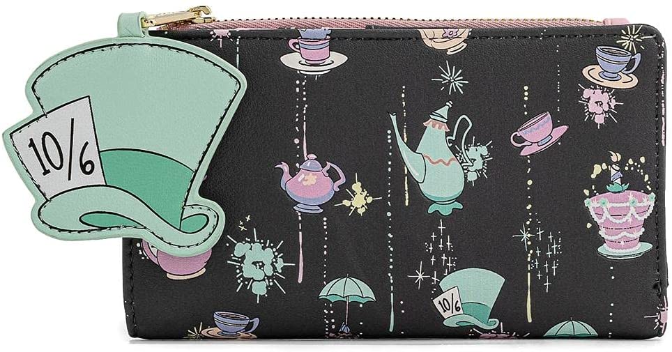 LOUNGEFLY Disney Alice In Wonderland A Very Merry Unbirthday To You Wallet