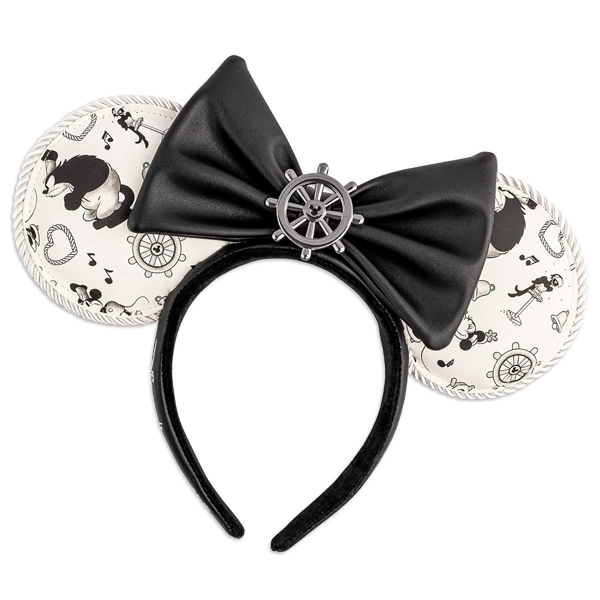 Loungefly Disney Minnie Mouse Steamboat Willie Bow Rope Ears Headband