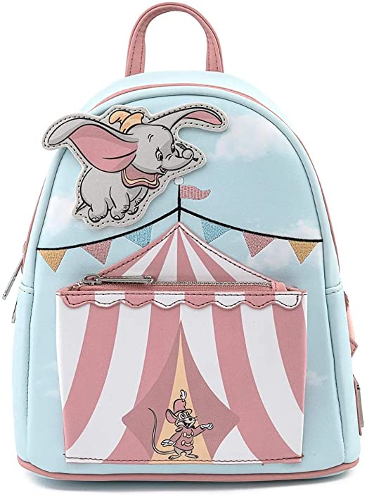 LOUNGEFLY Dumbo Flying Circus Tent Mini Backpack