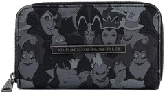 LOUNGEFLY Disney Villains Debossed All Over Print Zip Around Wallet
