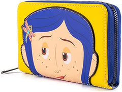 LOUNGEFLY Laika Coraline Raincoat Cosplay Ziparound Purse