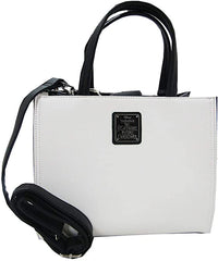 LOUNGEFLY Nightmare Before Christmas Jack and Sally Bag,White