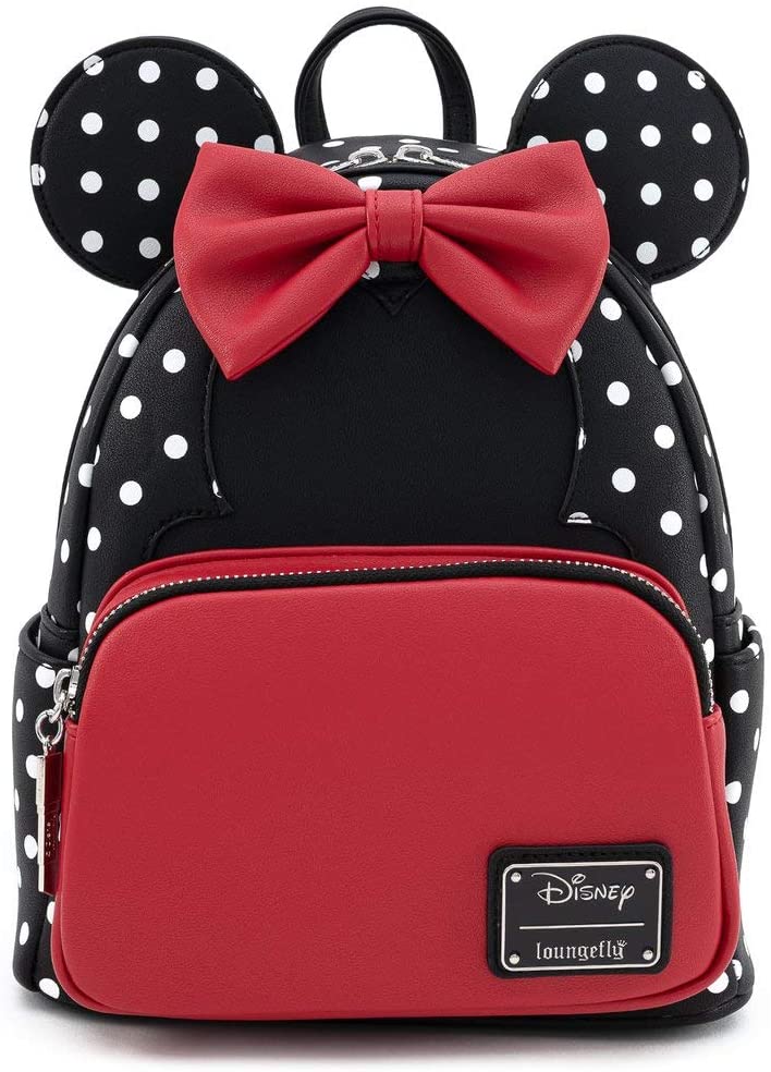 LOUNGEFLY Disney Minnie Mouse Polka Dot Womens Double Strap Shoulder Bag Purse