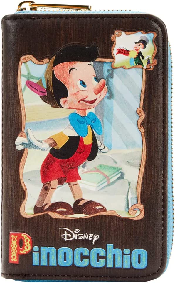 LOUNGEFLY Disney Pinocchio Book Zip Around Wallet