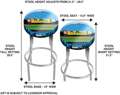 ARCADE1UP Stool Adjustable Height 21.5 inches to 29.5 inches (Rampage)