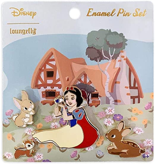 Loungefly Disney Snow White and Animals 4 PC Set Pin