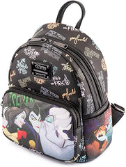 LOUNGEFLY Disney Villains Club Womens Double Strap Shoulder Bag Purse
