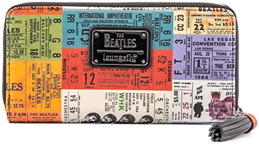 LOUNGEFLY The Beatles Ticket Stubs Faux Leather Wallet