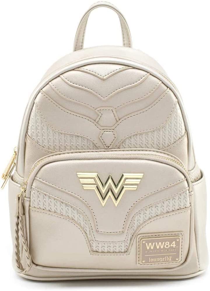 LOUNGEFLY x DC Comics Wonder Woman Metallic Cosplay Mini Backpack