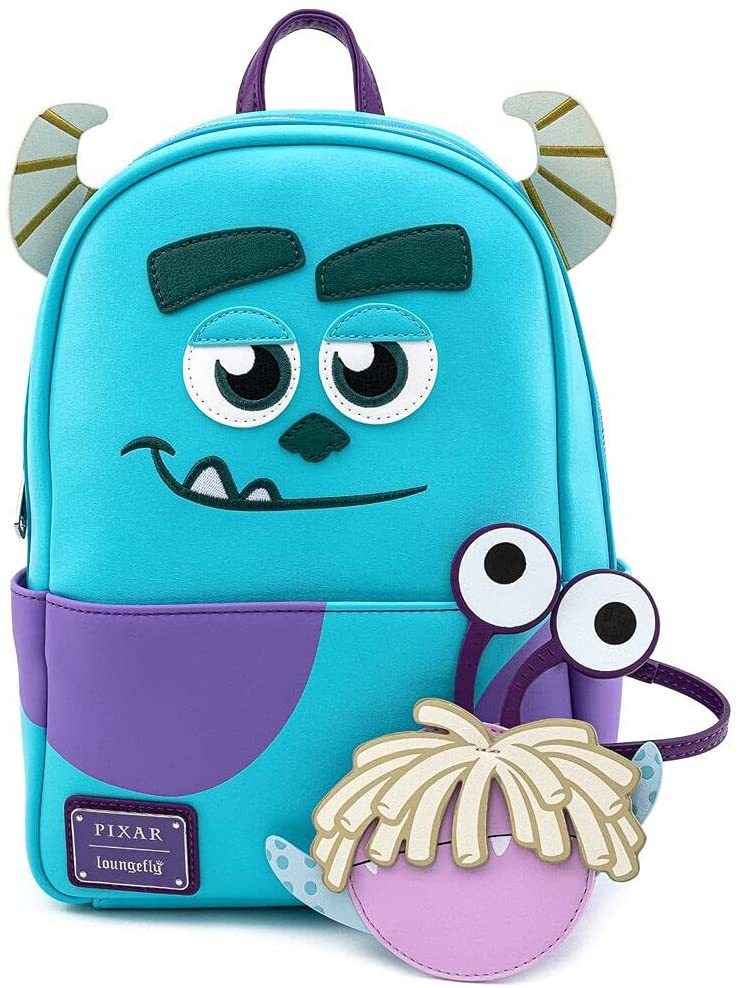 LOUNGEFLY Disney Sully with Boo Pouch Cosplay Womens Double Strap Shoulder Bag Purse