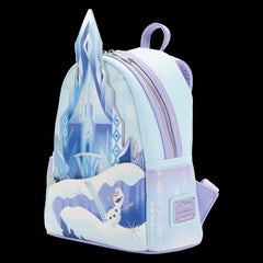 LOUNGEFLY Disney Frozen Princess Castle Womens Double Strap Shoulder Bag Purse