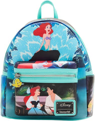 LOUNGEFLY Disney The Little Mermaid Princess Scenes Series Womens Double Strap Shoulder Bag Purse