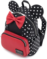 LOUNGEFLY Disney Minnie Mouse Polka Dot Womens Double Strap Shoulder Bag Purse