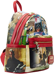 LOUNGEFLY Star Wars The Phantom Menace Final Frames Double Strap Shoulder Bag