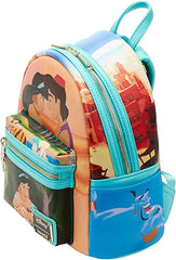 LOUNGEFLY Disney Aladdin Jasmine Princess Scenes Double Strap Shoulder Bag