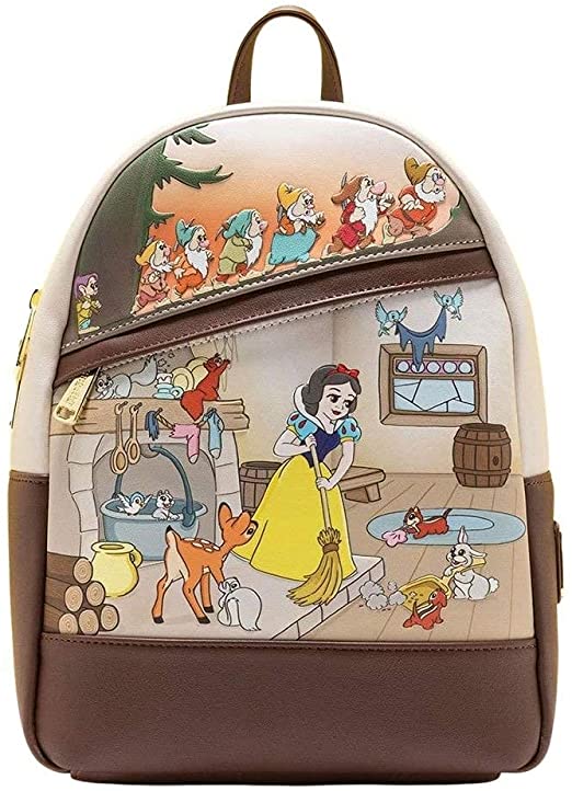LOUNGEFLY Snow White and the Seven Dwarfs Multi Scene Mini Backpack