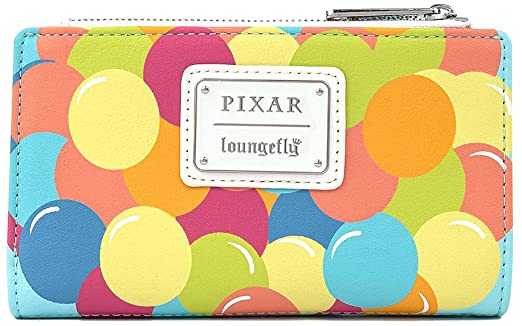 LOUNGEFLY Disney UP Balloon House Faux Leather Flap Wallet