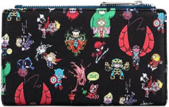 Loungefly Loungely Marvel SY Chibi Group Faux Leather Snap Wallet