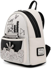LOUNGEFLY Disney Mickey Steamboat Willie Music Cruise Womens Double Strap Shoulder Bag Purse