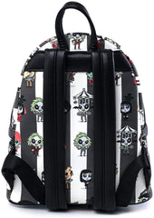 LOUNGEFLY Beetlejuice Chibi All Over Print Womens Double Strap Shoulder Bag Purse