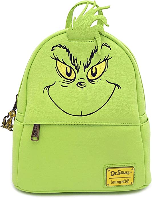 LOUNGEFLY The Grinch Faux Leather Mini Backpack