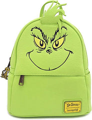 LOUNGEFLY The Grinch Faux Leather Mini Backpack