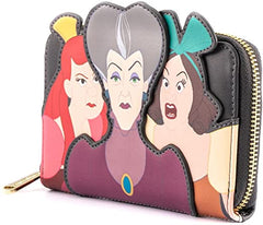 LOUNGEFLY Disney Villains Scene Evil Stepmother and Stepsisters Faux Leather Wallet