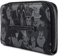 LOUNGEFLY Disney Villains Debossed All Over Print Zip Around Wallet