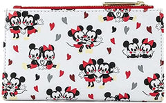 Loungefly Disney Mickey and Minnie Mouse Love AOP Faux Leather Wallet