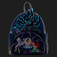LOUNGEFLY The Little Mermaid Ursula Lair Glow Double Strap Shoulder Bag