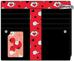 LOUNGEFLY Mickey+Minnie Valentines Flap Wallet