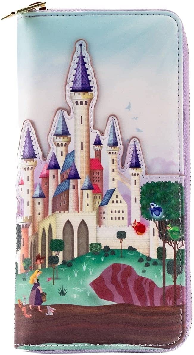 LOUNGEFLY Disney Princess Castle Series Sleeping Beauty Zip-Around Wallet Princess Castle Series Sleeping Beauty One Size