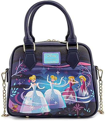 Loungefly Cinderella Castle Chain Strap Blue-Purple Crossbody Bag