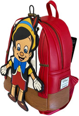 LOUNGEFLY Disney Pinnochio Marionette Womens Double Strap Shoulder Bag Purse