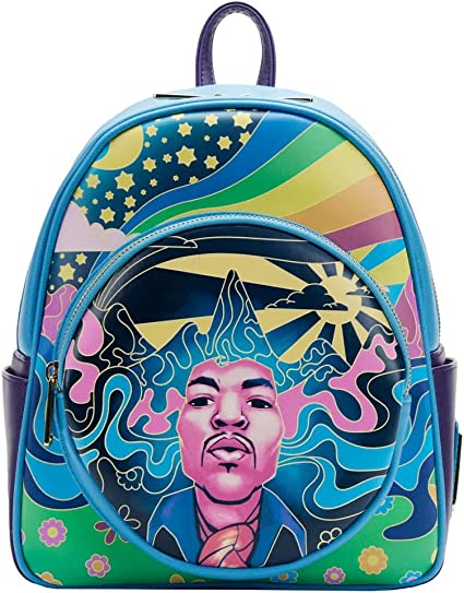 Loungefly Jimi Hendrix Psychedelic Landscape Zip Mini Backpack