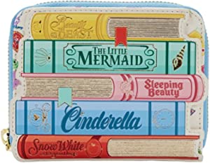 LOUNGEFLY Disney Princess Books Classic Zip Around Wallet Disney Princess One Size
