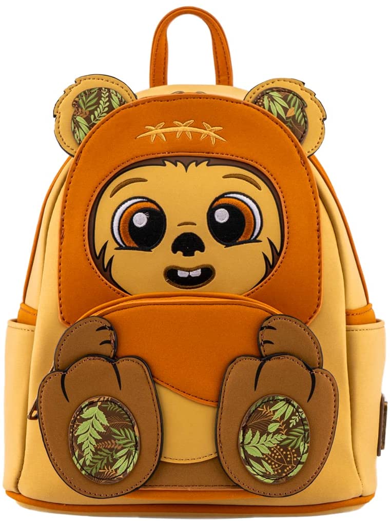 LOUNGEFLY Star Wars Wicket Ewok Footsie Cosplay Womens Double Strap Shoulder Bag Purse