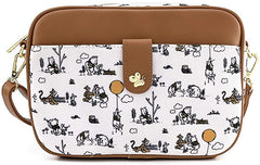 LOUNGEFLY Disney Winnie The Pooh Line Drawing Crossbody Bag Purse