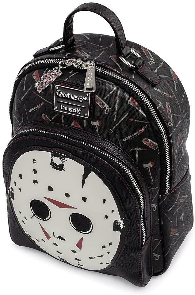jason mini backpack LOUNGEFLY Friday the 13th Jason Mask Womens Double Strap Shoulder Bag – ShopHippo