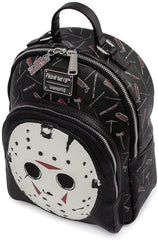 LOUNGEFLY Friday the 13th Jason Mask Womens Double Strap Shoulder Bag Purse